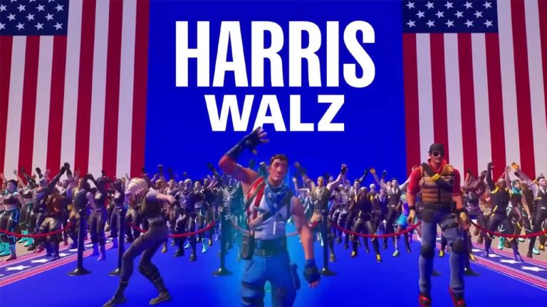 Kamala Harris & Tim Walz Launch Fortnite Map